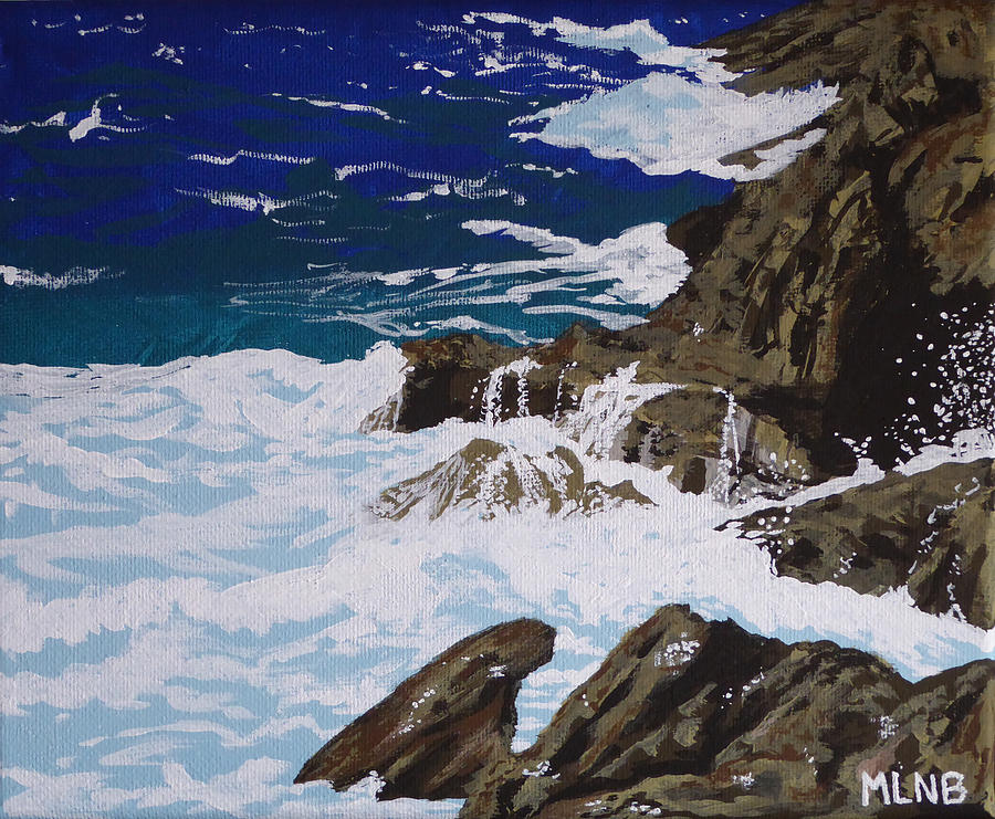 Coastal falls Painting by Margaret Brooks