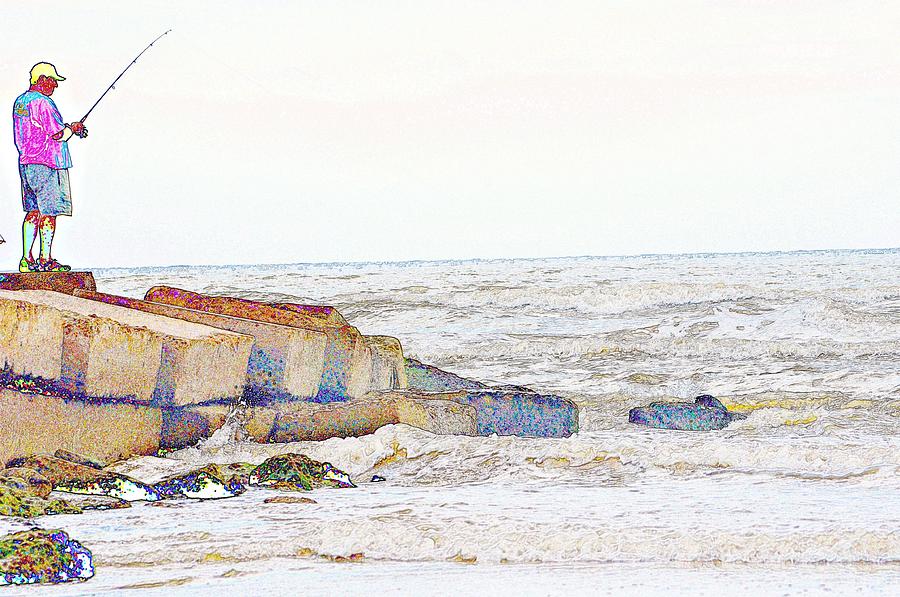 Coastal fishing Digital Art by John Collins