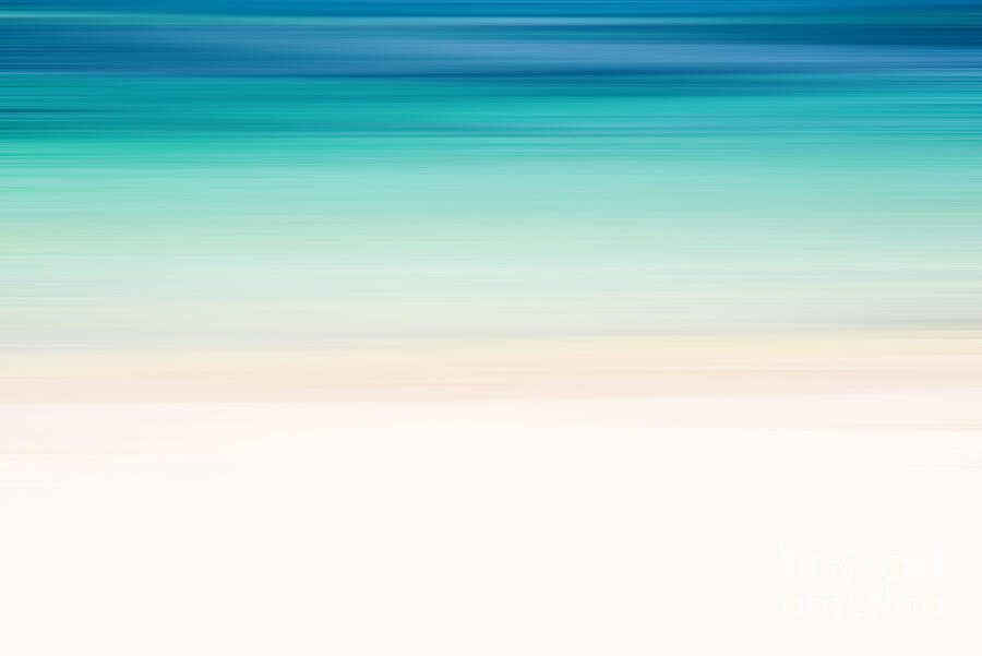 Beach and lagoon, abstract seascape Photograph by Delphimages Photo Creations