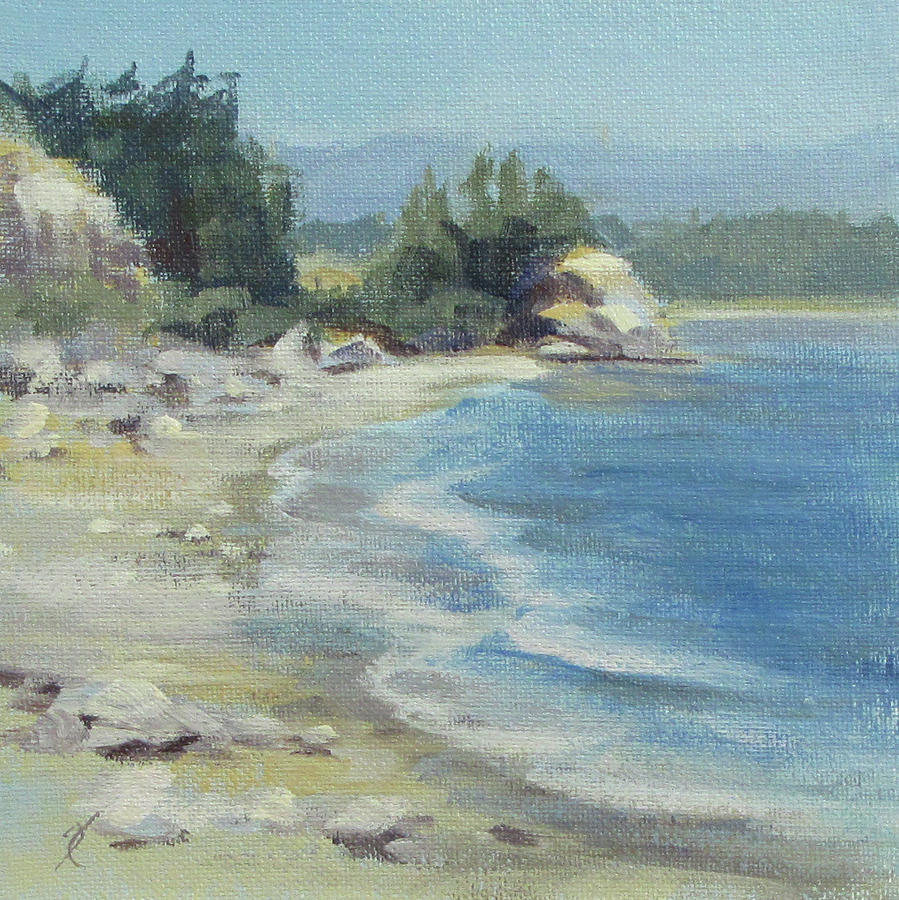 Coastal Inlet Painting by Karen Ilari