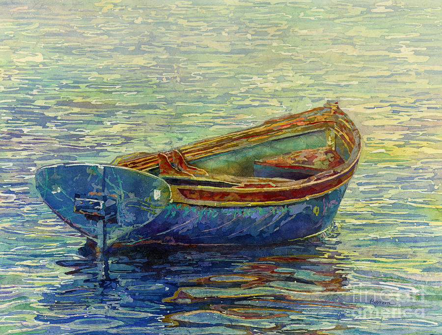 Rowboat Painting - Coastal Lullaby by Hailey E Herrera