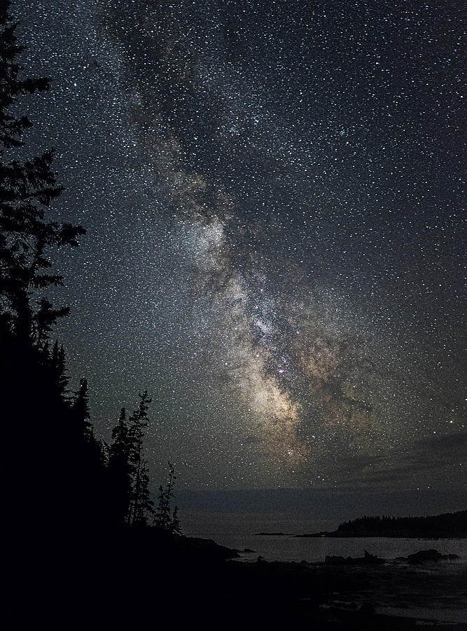 Coastal Maine Milky Way Starscape Photograph by Marty Saccone
