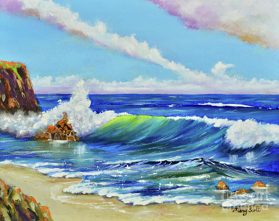 Ocean Blue Painting by Mary Scott