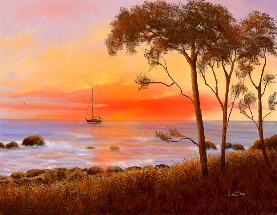 Coastal Paradise Painting by Sena Wilson