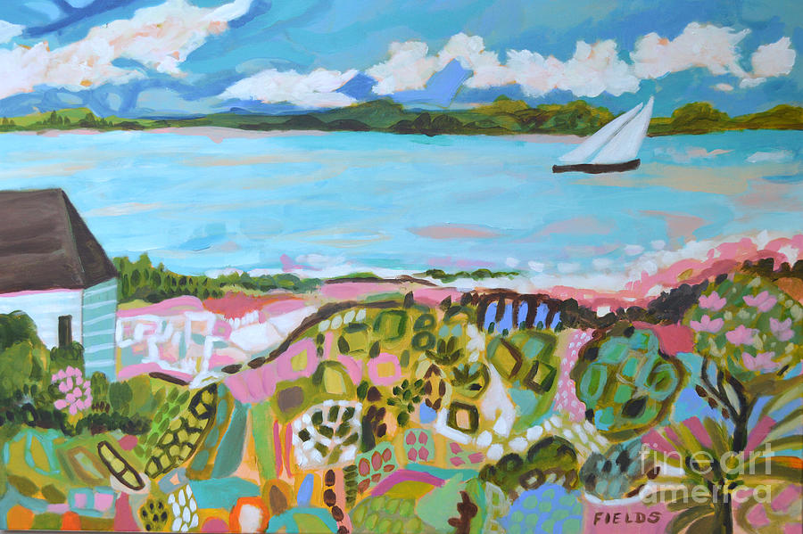 Summer Painting - Coastal Retreat by Karen Fields