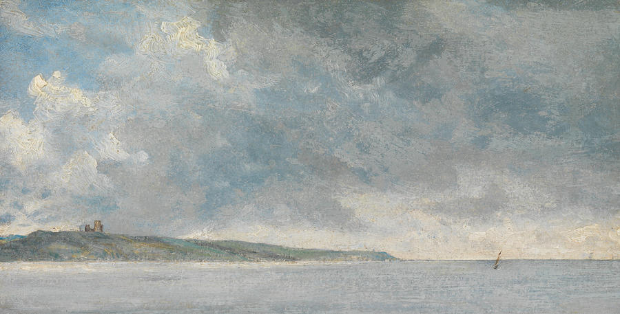 Coastal Scene with Cliffs Painting by John Constable