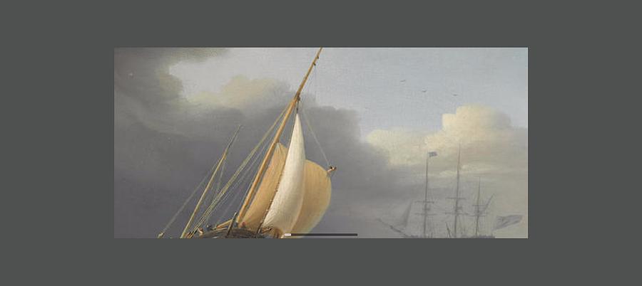 Coastal shipping in rough  Painting by MotionAge Designs