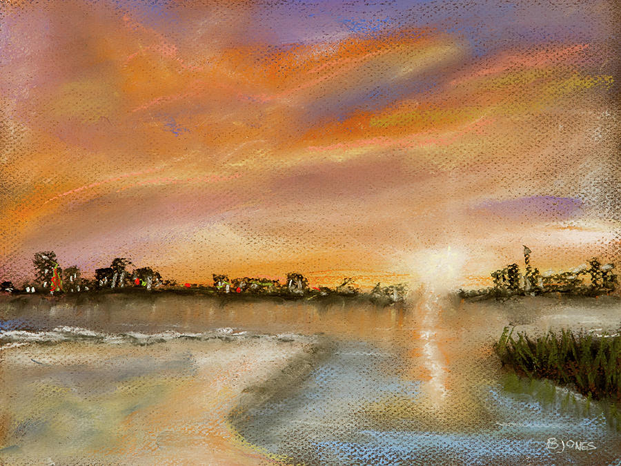 Coastal Sunset Painting by Barry Jones