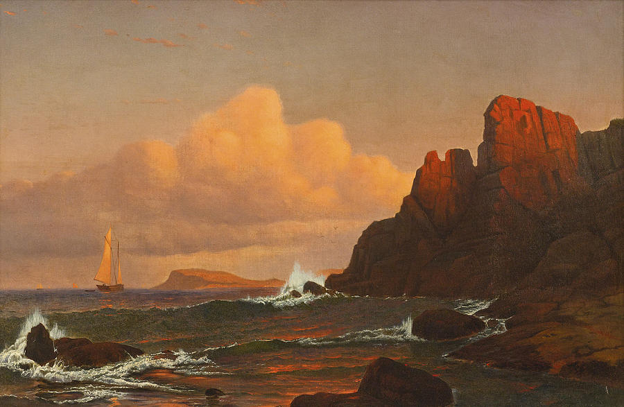 Coastal Sunset Painting by Francis Augustus Silva
