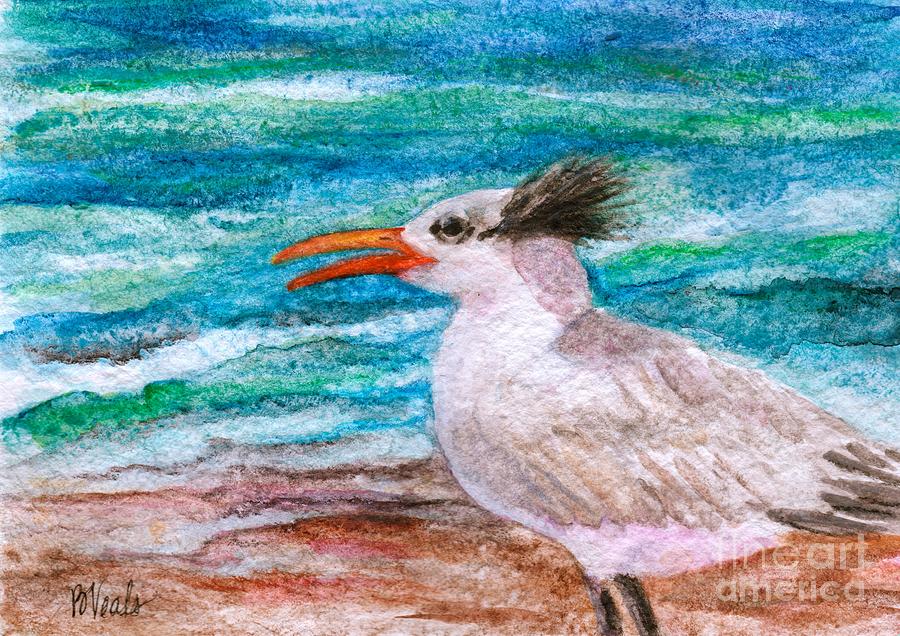 Coastal Tern Painting by Bev Veals