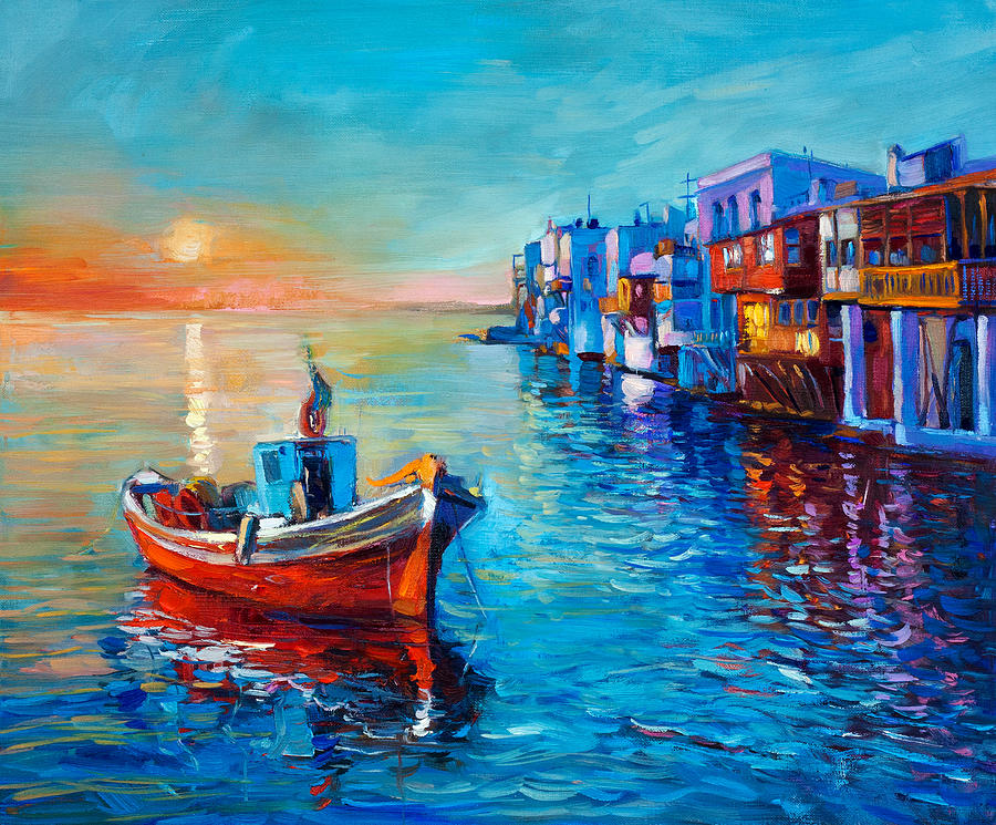 Coastal town Painting by Boyan Dimitrov - Fine Art America