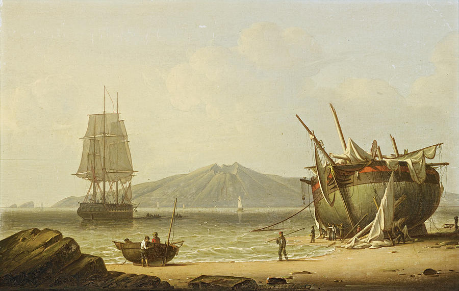 Coastal View near Greenock Painting by Robert Salmon
