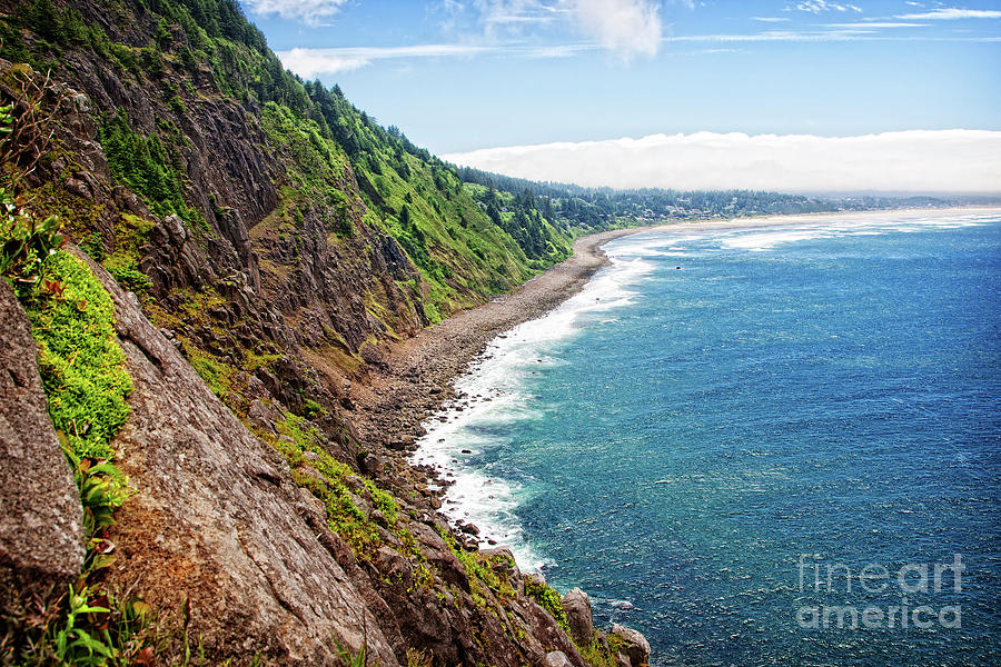 Coastal View Toward Manzanita Photograph by Lincoln Rogers