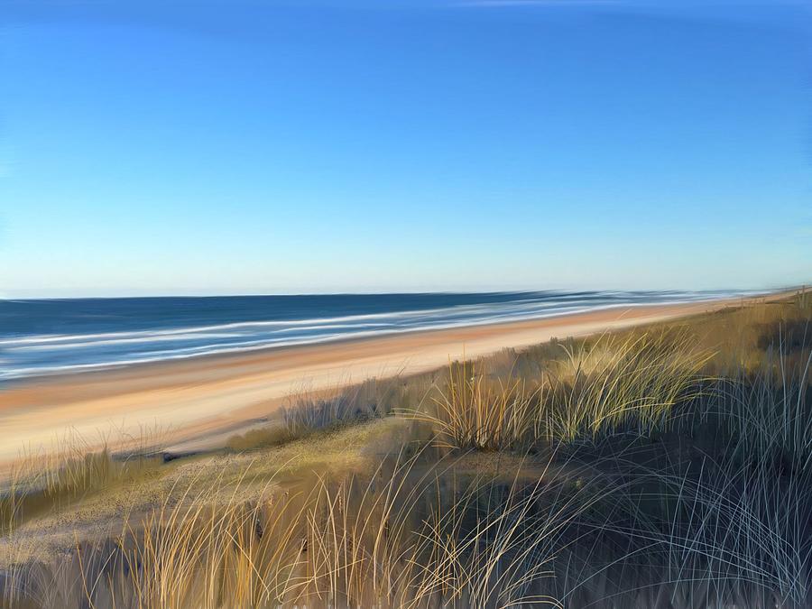 Coastline sun and shade Digital Art by Anthony Fishburne