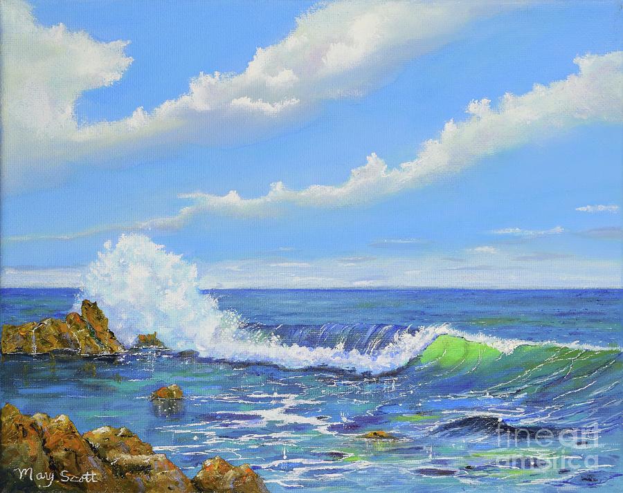 Coastline Wave Painting by Mary Scott