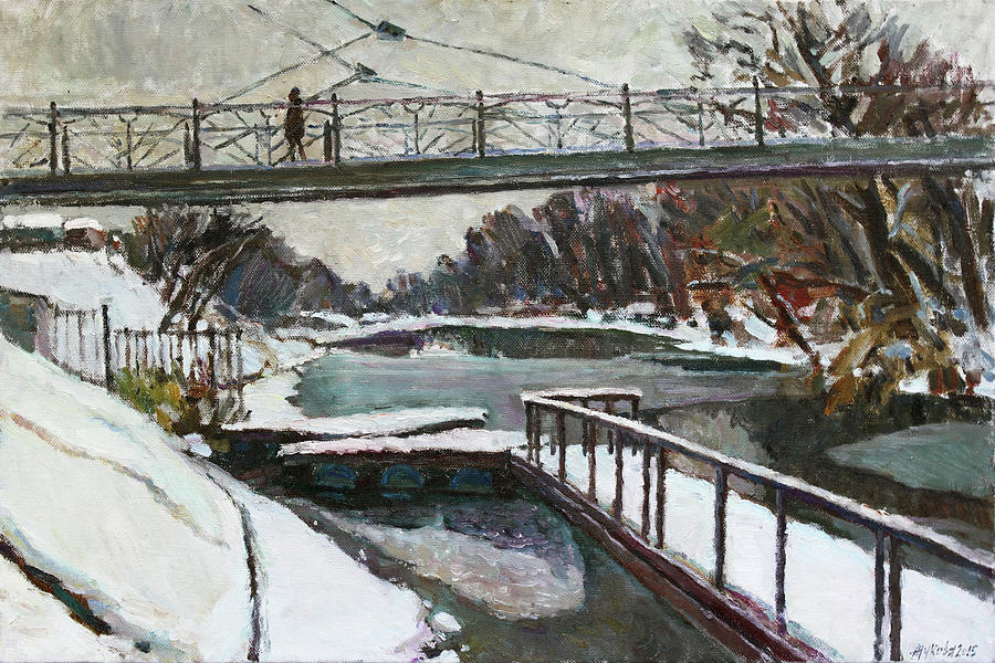 Coasts of winter Painting by Juliya Zhukova