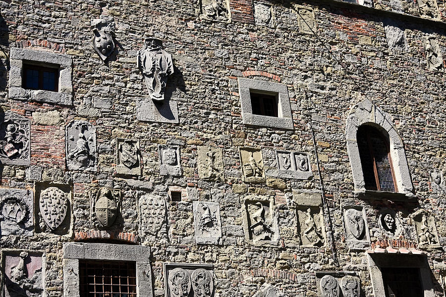 Coats of Arms on Building Photograph by Sally Weigand