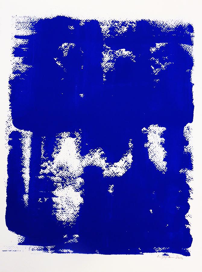 Cobalt Blue Painting by Cristina Stefan