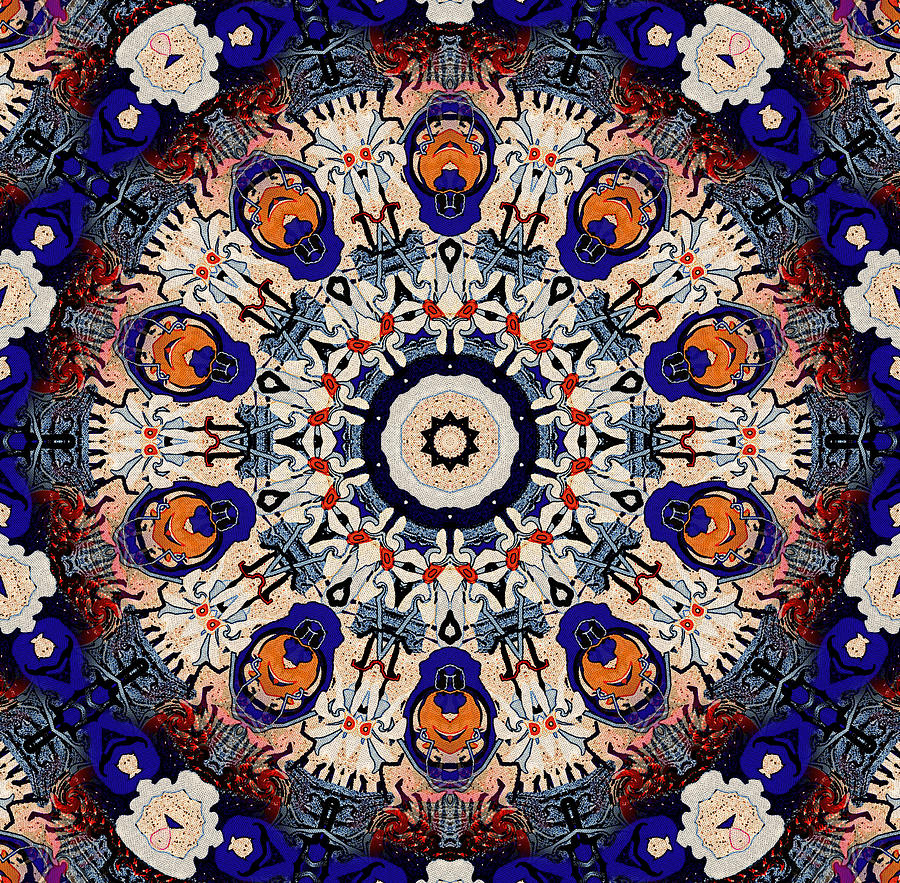 Cobalt Blue Mandala Painting by Natalie Holland
