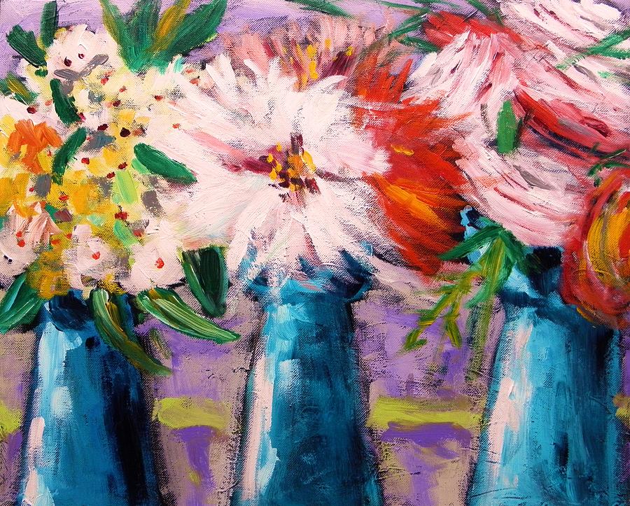Flower Painting - Cobalt Blues by John Williams
