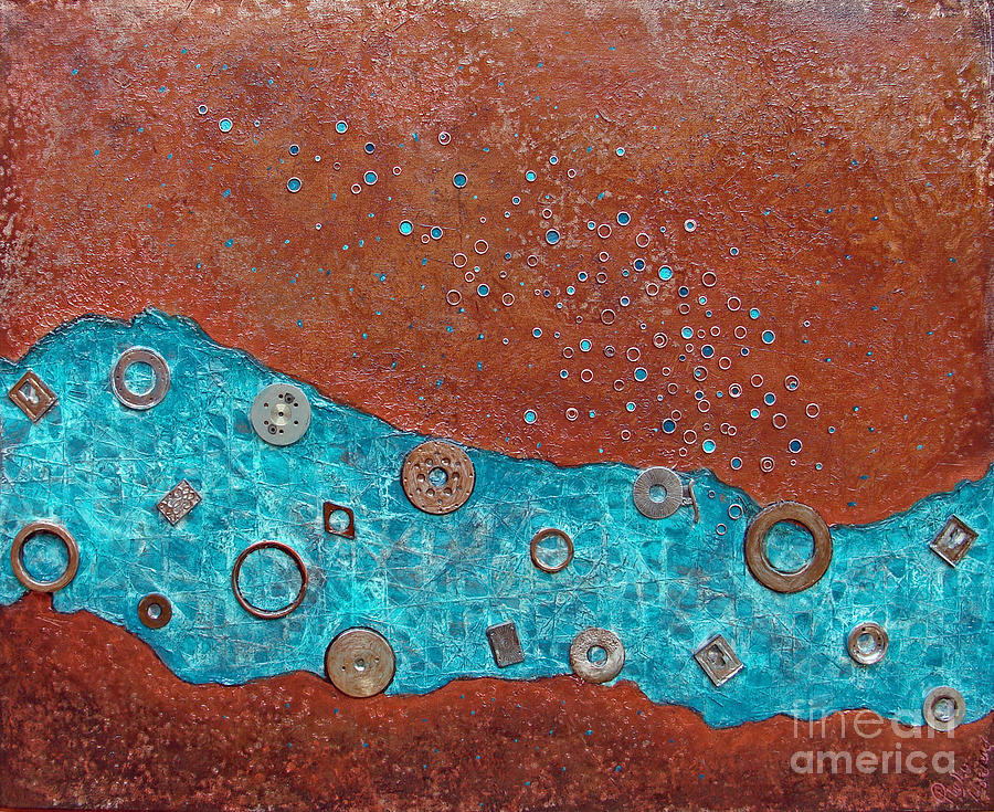 Cobalt Current Painting by Phyllis Howard
