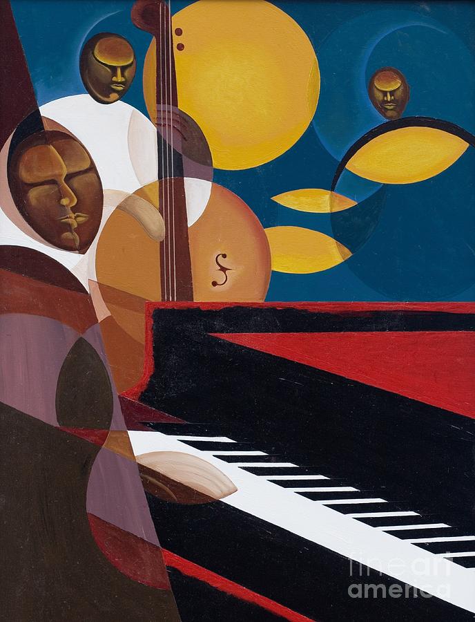 Music Painting - Cobalt Jazz by Kaaria Mucherera