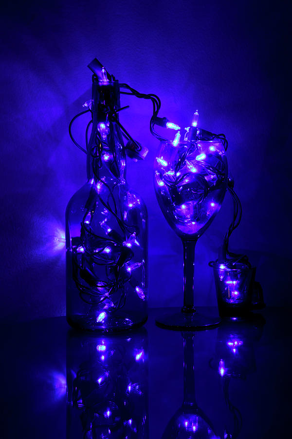 Wine Photograph - Cobalt Lights by Seth Love