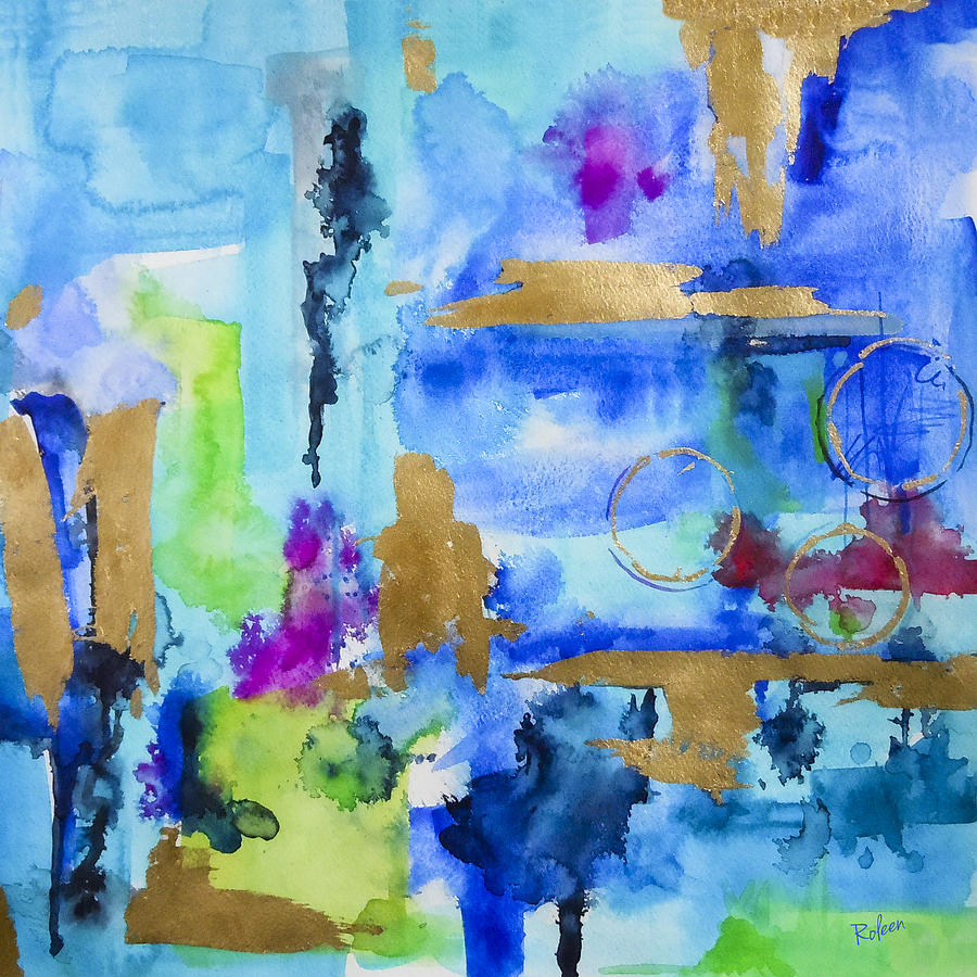 Abstract Painting - Cobalt September by Roleen Senic