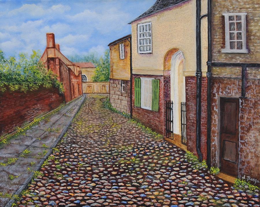 Cobbled Road Painting by Sheila Banga