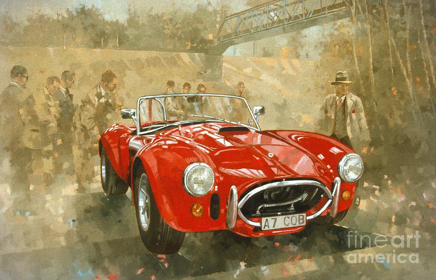 Cobra at Brooklands Painting by Peter Miller