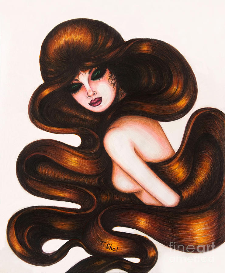 Cobra Girl 2 Drawing by Tara Shalton
