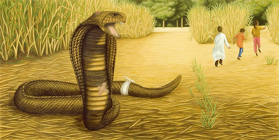 Cobra Painting by Nad Wolinska