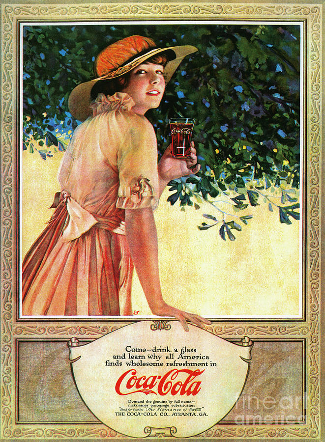 Coca-Cola Ad, 1907 Drawing by Granger