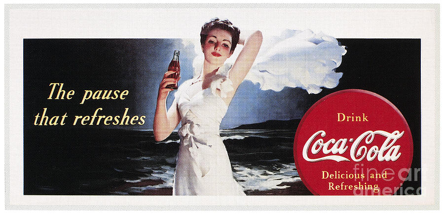 Bottle Drawing - Coca-cola Advertisement by Granger
