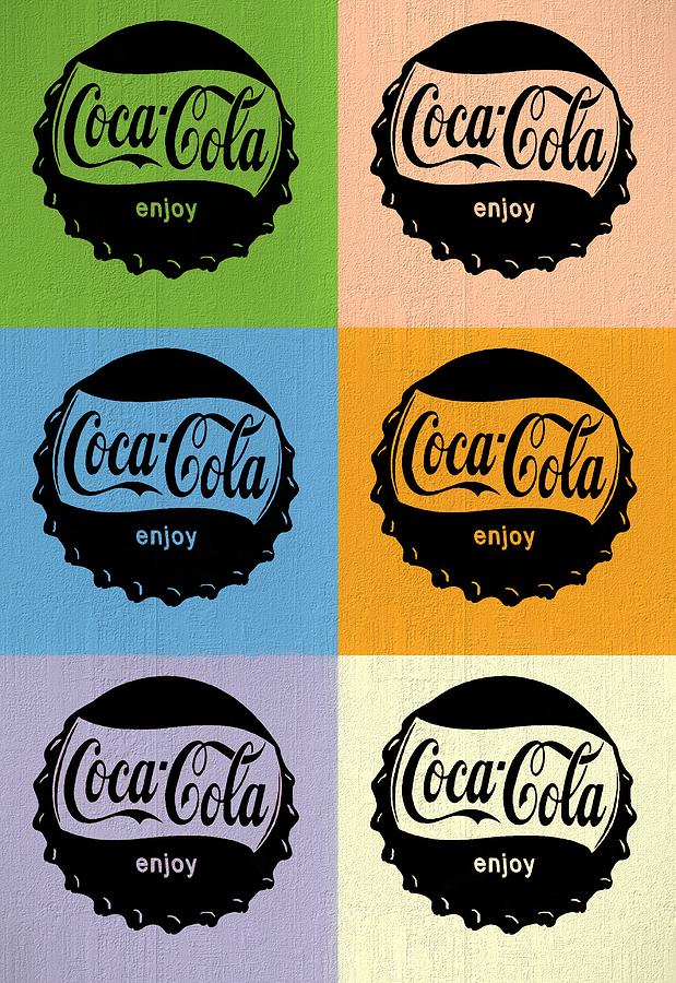 Coca Cola Bottle Cap Pop Art Mixed Media by Dan Sproul