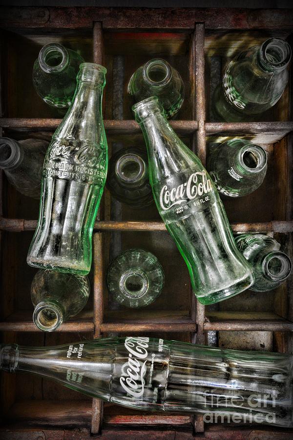Coca Cola Bottles in a Vintage Crate Photograph by Paul Ward