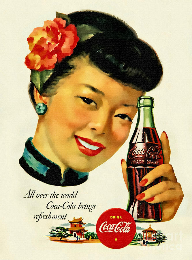 Coca - Cola - China 1940s Painting by Ian Gledhill