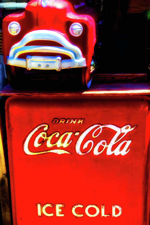 Sign Photograph - Coca Cola Ice Cold by Garry Gay