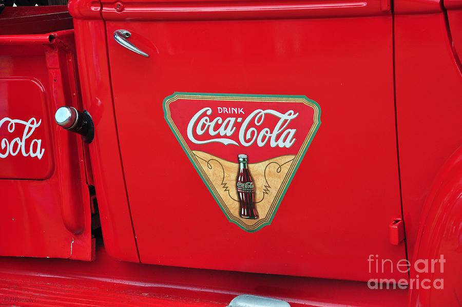 Coca Cola Logo Pickup Truck Photograph