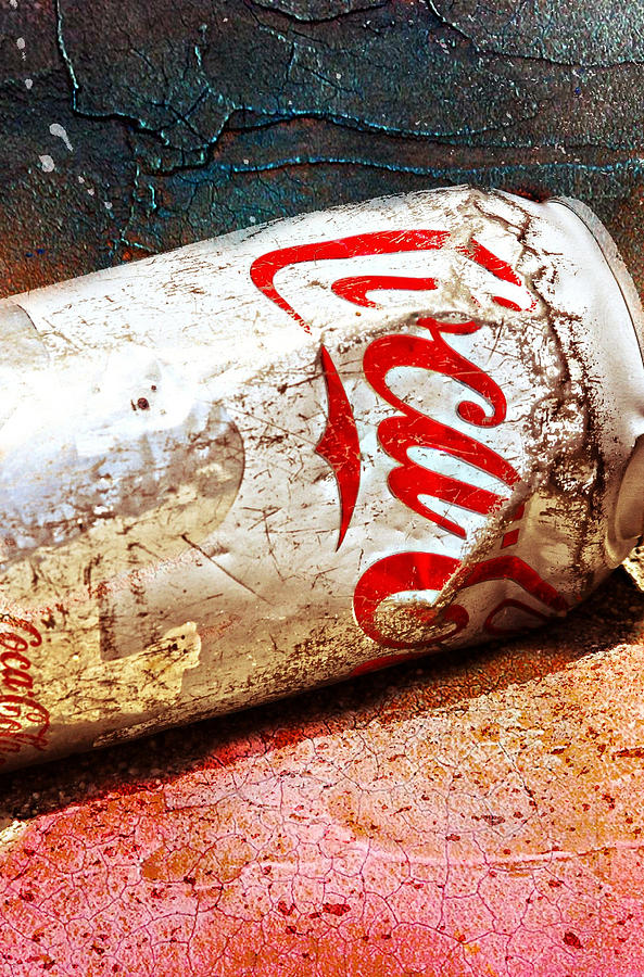 Can Photograph - Coca Cola on the Rocks by Mike-Hope by Michael Hope