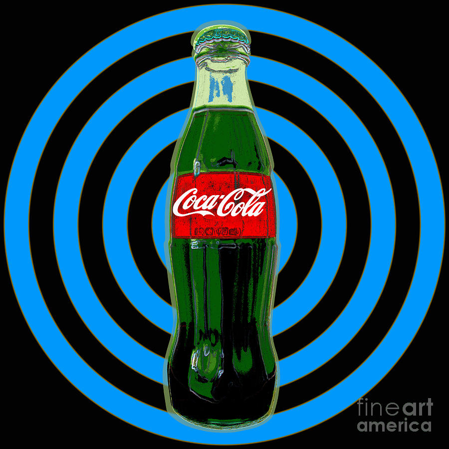 Bottle Digital Art - Coca cola Pop Art by Jean luc Comperat