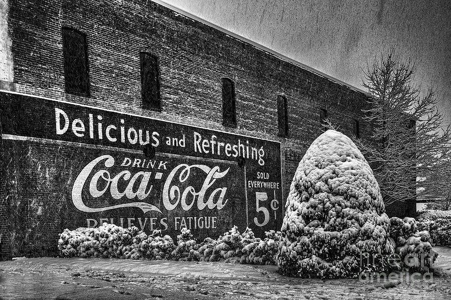 Coca Cola Sign in BW Photograph by T Lowry Wilson