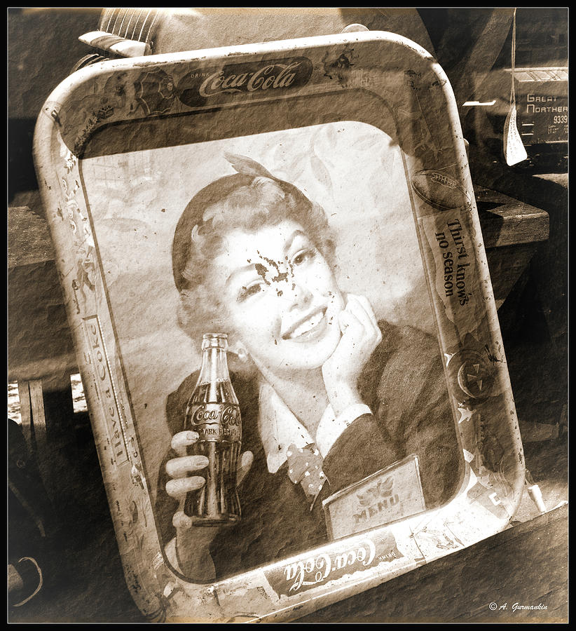 Coca Cola Tray, Antique Photograph by A Macarthur Gurmankin
