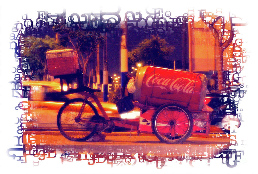 Coca Cola Tricycle Bin - Lima Photograph by Mary Machare