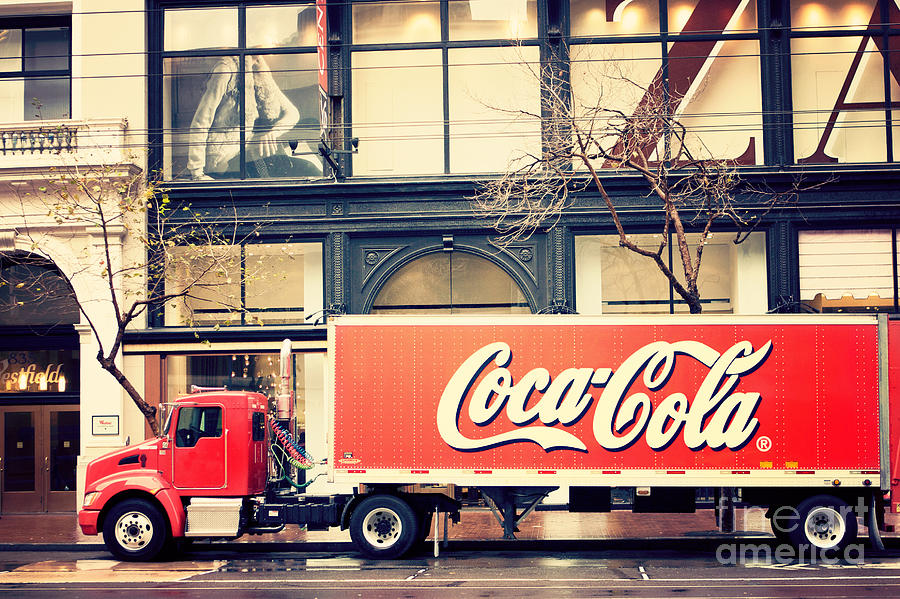 Coca Cola Photograph - Coca-Cola Truck in San Francisco by Kim Fearheiley