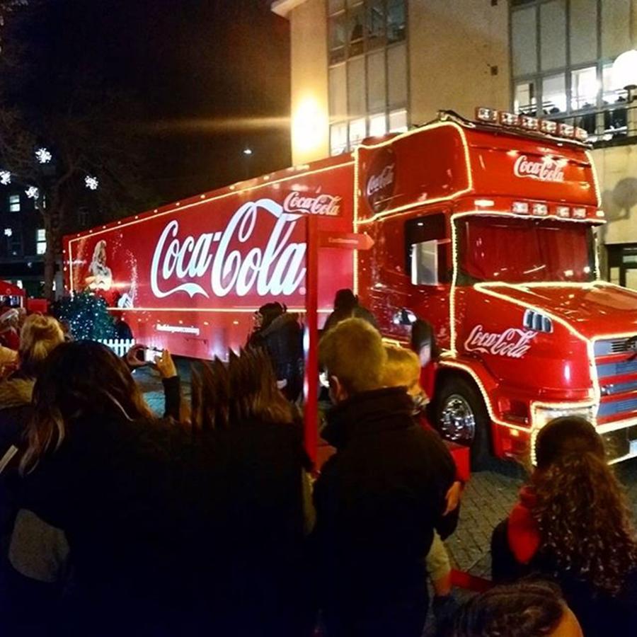 Christmas Photograph - #cocacola #cococolatruck #christmas by Natalie Anne