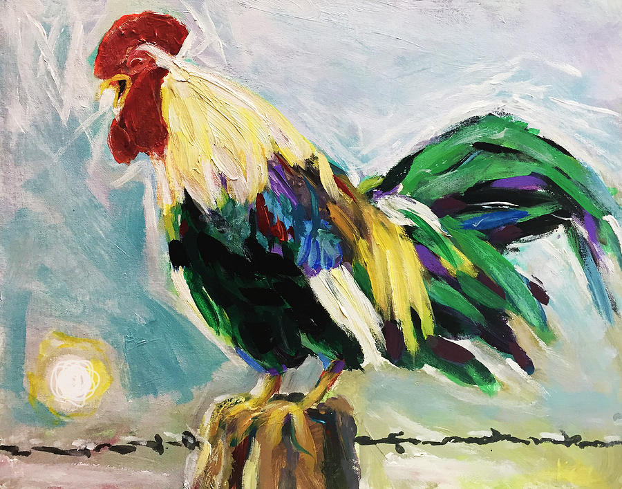 Cock A Doodle Do Painting By Charles Wallis Fine Art America
