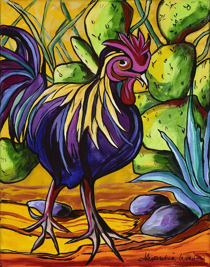 Cock A Doodle Doo Painting By Alexandria Winslow Fine Art America