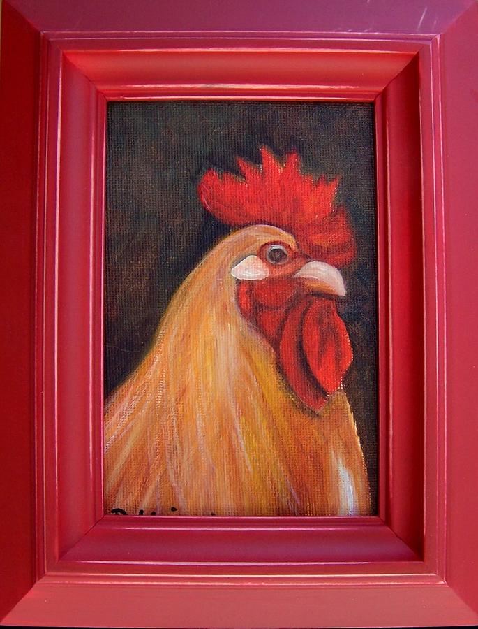 Cock a Doodle Doo Painting by Susan Dehlinger