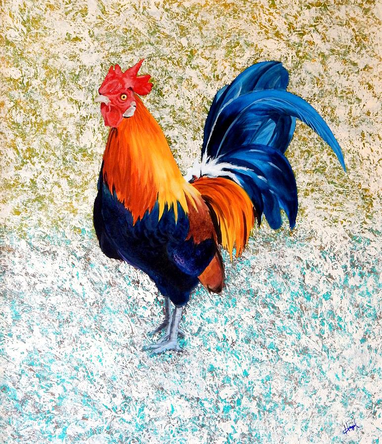 Cock A Doodle Painting By Michael Hagel